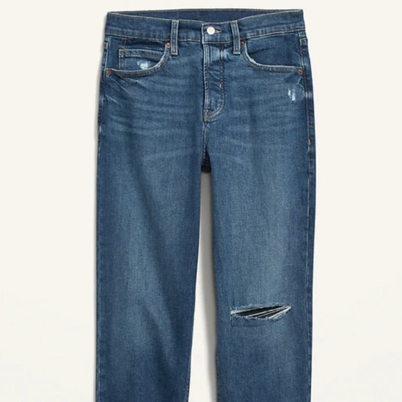 Old Navy Extra Sky Hi Straight Cut-Off Jeans - Size 18 Tall- NWT - Picture 3 of 13